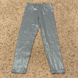 Sparkly Silver/blue Kids Leggings
